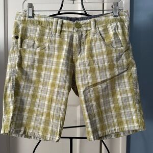Horny Toad Green Plaid Women Shorts